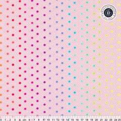 Tula Pink Baumwollstoff - True Colors - Hexy Rainbow - Shell Tula Pink Baumwollstoff - True Colors - Hexy Rainbow - Shell