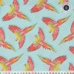 Tula Pink Fat Quarter - Daydreamer Macaw Ya Later - Mango