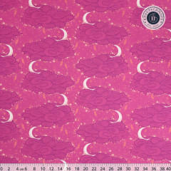 Tula Pink Baumwoll Designerstoff - Nightshade (Déjà Vu) Storm Clouds - Oleander