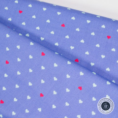Tula Pink Baumwoll Designerstoff - Besties - Unconditional Love Bluebell