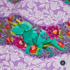 Tula Pink Baumwoll Designerstoff - ROAR! - Trifecta - Mist (125cm-Rest)