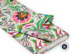 Tula Pink Baumwoll Designerstoff - ROAR! - Wing It - Blush