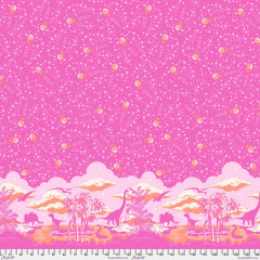 Tula Pink Baumwoll Designerstoff - Roar - Meteor Showers - Blush