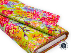 Tula Pink Baumwoll Designerstoff - Untamed - Hello Dahlia Moonbeam (75cm-Rest)