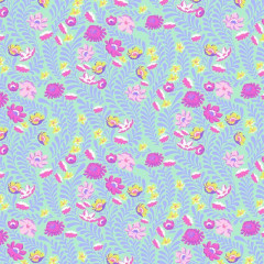 Tula Pink Baumwoll Designerstoff - Untamed - Flowerfield Cosmic