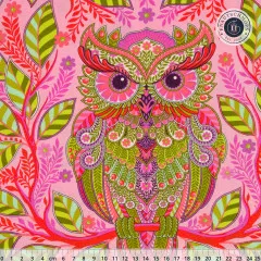 Tula Pink Baumwoll Designerstoff - Full Moon Forest II - Hootie Patootie Honey Tula Pink Baumwoll Designerstoff - Full Moon Forest II - Hootie Patootie Honey