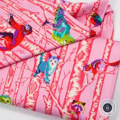 Tula Pink Baumwoll Designerstoff - Full Moon Forest II - Family Tree Honey