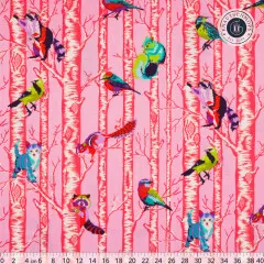 Tula Pink Baumwoll Designerstoff - Full Moon Forest II - Family Tree Honey