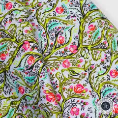 Tula Pink Baumwoll Designerstoff - Full Moon Forest II - Branch Manager - Starlight