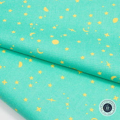 Tula Pink Baumwoll Designerstoff - True Colors - Space Sprinkles - Seaglass Tula Pink Baumwoll Designerstoff - True Colors - Space Sprinkles - Seaglass