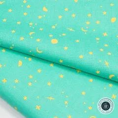 Tula Pink Baumwoll Designerstoff - True Colors - Space Sprinkles - Seaglass