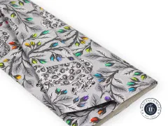 Tula Pink Baumwoll Designerstoff - Graywork - Beautymark - Fog