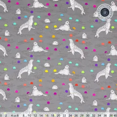 Tula Pink Baumwoll Designerstoff - Graywork - Seal the Deal - Shadow