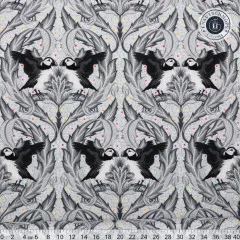 Tula Pink Baumwoll Designerstoff - Graywork - Huffin & Puffin - Whisper