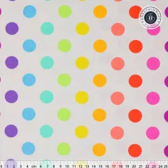 Tula Pink Baumwoll Designerstoff - True Color Graywork - Disco Poms - Whisper