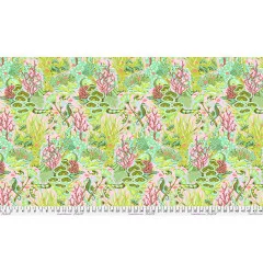 Tula Pink Baumwoll Designerstoff - Floral Reef - Reef What You Sew - Coralline