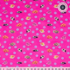 Tula Pink Baumwoll Designerstoff - Floral Reef - School Crossing - Delphine