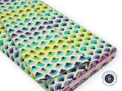 Tula Pink Baumwoll Designerstoff - Floral Reef - Aquatic Lace - Marine
