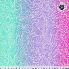 Tula Pink Baumwoll Designerstoff - Floral Reef - Riptide - Deep Dive