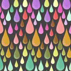 Tula Pink Baumwoll Designerstoff - Prince Charming - Dew Drops - Licorice