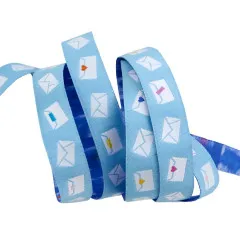 Ruby Star Society Webband 5/8" - Salutations - Envelopes in Sky