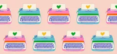 Ruby Star Society - Best Day Ever - Typewriters Novelty Kitsch Retro Vintage - Pink