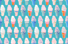 Ruby Star Society - Best Day Ever - Ice Cream Novelty Kitsch Retro Vintage - Metallic Turquois Ruby Star Society - Best Day Ever - Ice Cream Novelty Kitsch Retro Vintage - Metallic Turquois