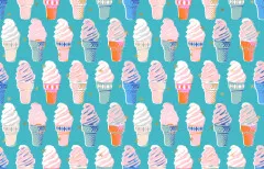 Ruby Star Society - Best Day Ever - Ice Cream Novelty Kitsch Retro Vintage - Metallic Turquois