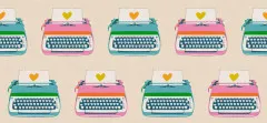 Canvas - Ruby Star Society - Best Day Ever - Typewriters Canvas Novelty Kitsch Retro - Natural