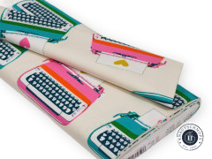 Canvas - Ruby Star Society - Best Day Ever - Typewriters Canvas Novelty Kitsch Retro - Natural