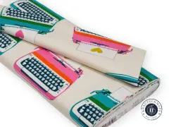 Canvas - Ruby Star Society - Best Day Ever - Typewriters Canvas Novelty Kitsch Retro - Natural