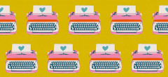 Canvas - Ruby Star Society - Best Day Ever - Typewriters Canvas Novelty Kitsch Retro - Golden Canvas - Ruby Star Society - Best Day Ever - Typewriters Canvas Novelty Kitsch Retro - Golden