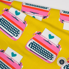 Canvas - Ruby Star Society - Best Day Ever - Typewriters Canvas Novelty Kitsch Retro - Golden