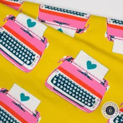 Canvas - Ruby Star Society - Best Day Ever - Typewriters Canvas Novelty Kitsch Retro - Golden