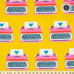 Canvas - Ruby Star Society - Best Day Ever - Typewriters Canvas Novelty Kitsch Retro - Golden