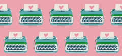 Canvas - Ruby Star Society - Best Day Ever - Typewriters Canvas Novelty Kitsch Retro - Posy Canvas - Ruby Star Society - Best Day Ever - Typewriters Canvas Novelty Kitsch Retro - Posy