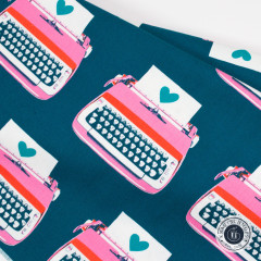 Canvas - Ruby Star Society - Best Day Ever - Typewriters Canvas Novelty Kitsch Retro - Teal