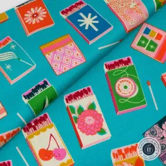 Ruby Star Society - Trinketry - Matchmaker Novelty Matchbook Retro - Turquoise