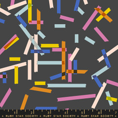 Ruby Star Society - Salutations - Washi Yardage - Soft Black