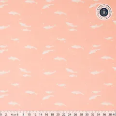Ruby Star Society Baumwollstoff - Sarah Watts Florida Volume 2 - Dolphins in Peach