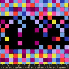 Ruby Star Society - Glow Garden - Pixels Geometrics Squares - Black