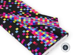Ruby Star Society - Glow Garden - Pixels Geometrics Squares - Black (85cm-Rest)