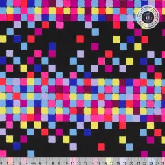 Ruby Star Society - Glow Garden - Pixels Geometrics Squares - Black (85cm-Rest) Ruby Star Society - Glow Garden - Pixels Geometrics Squares - Black (85cm-Rest)