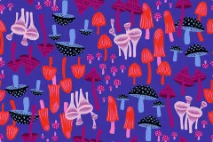 Ruby Star Society - Hello Alice - Mushroom Land Novelty Nature Kitsch - Blacklight