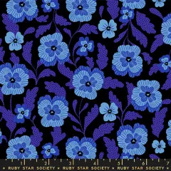 Ruby Star Society - Hello Alice - Violets Florals Novelty - Black Ruby Star Society - Hello Alice - Violets Florals Novelty - Black