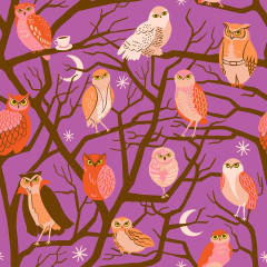 Ruby Star Society - Freaky Familiars - Who Cooks For You Novelty Owls Nature Trees - Witchy