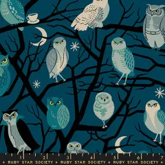 Ruby Star Society - Freaky Familiars - Who Cooks For You Novelty Owls Nature Trees - Galaxy