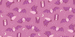 Ruby Star Society - Freaky Familiars - Fat Bats Novelty Bats Childrens - Heliotrope