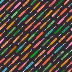 Ruby Star Society - 800 Notion - Seam Rippers Novelty Retro Vintage Sewing Notions - Soft Black