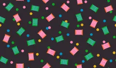Ruby Star Society - 800 Notion - Spools Retro Vontage Sewing Notions Thread - Soft Black